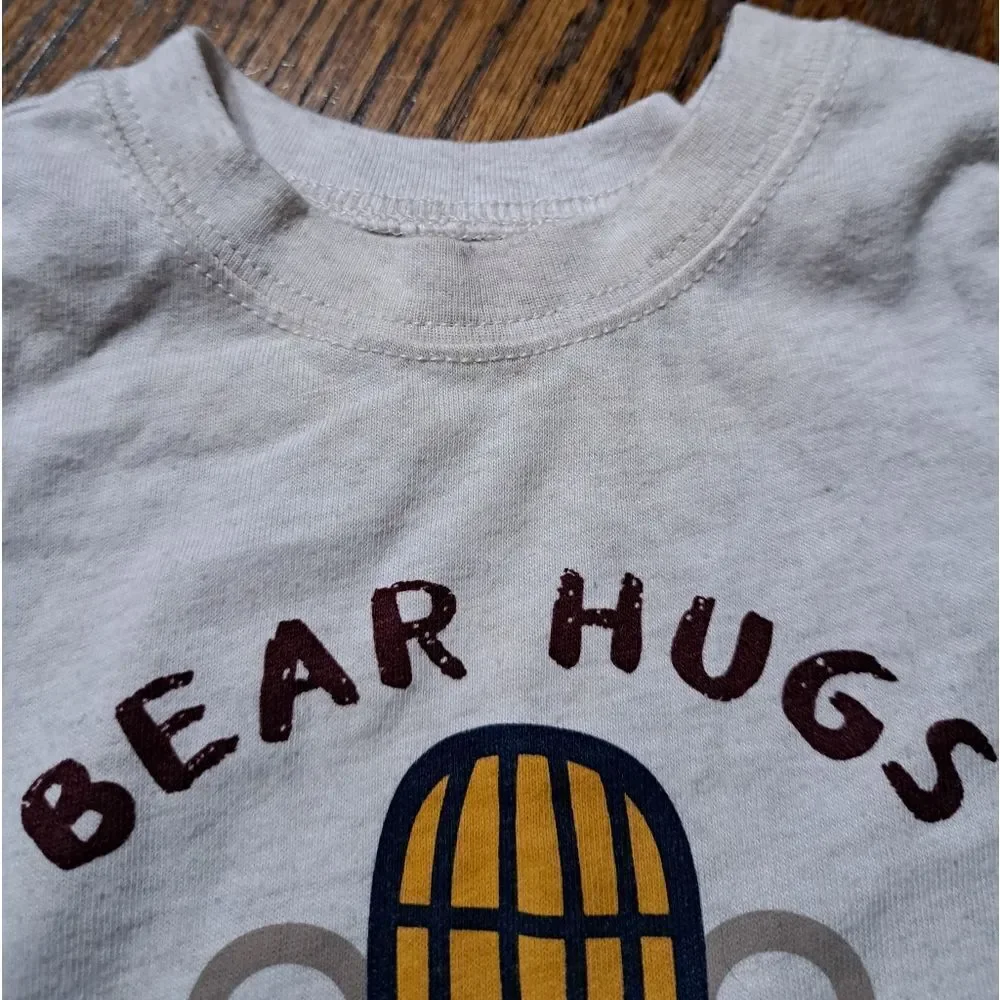 Infant Boys Long Sleeve Footed Sleep and Bear Hugs Long Sleeve Shirt Top